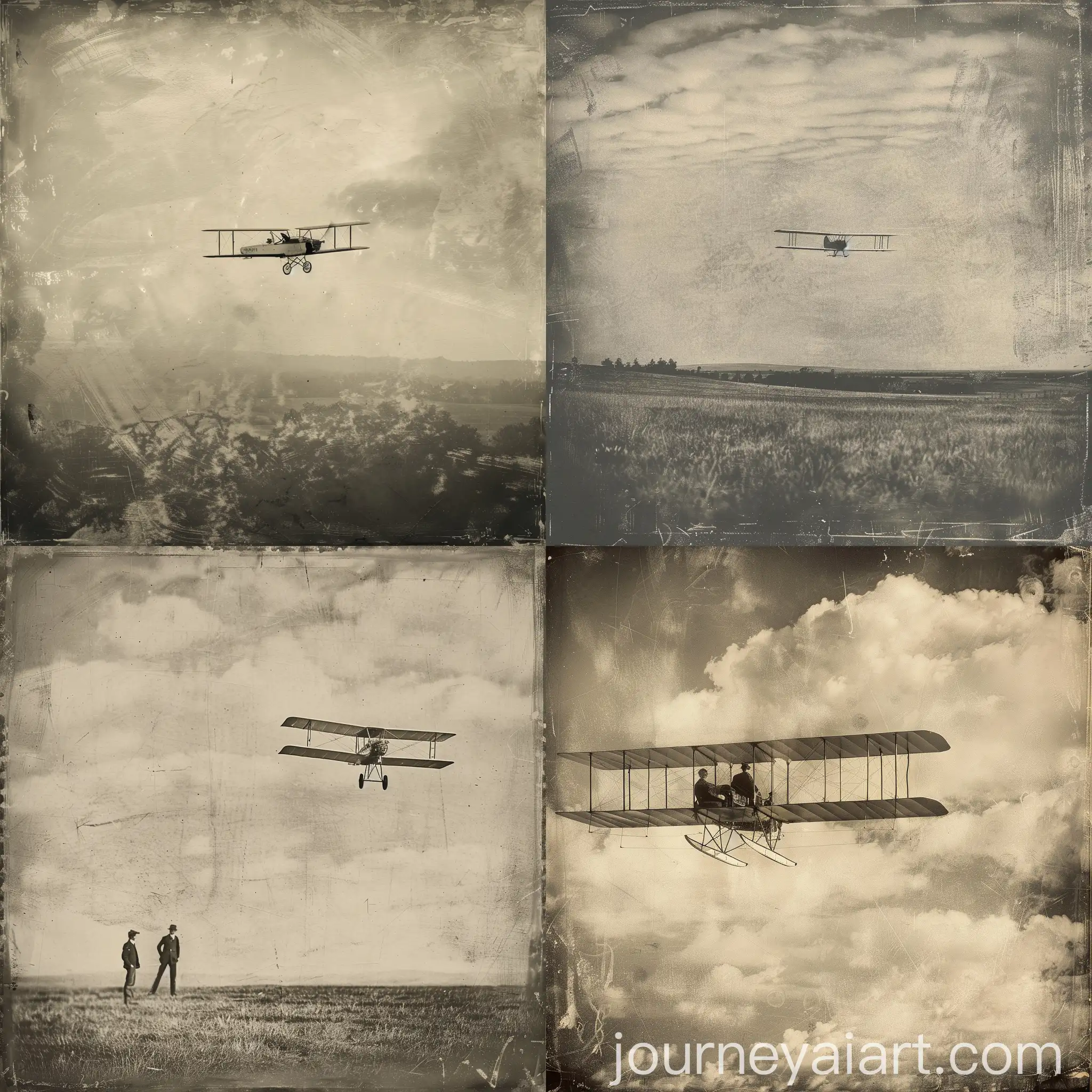 First-Powered-Flight-in-1903-Vintage-Photograph-Style