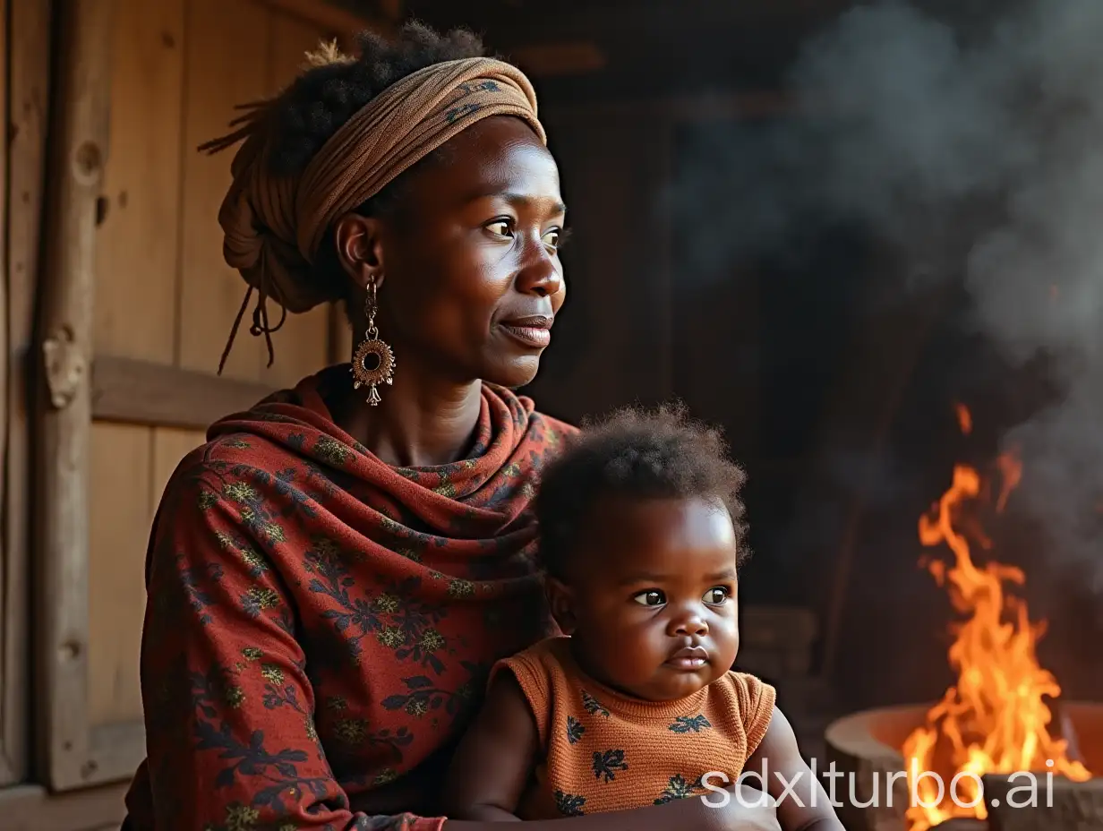 African-Woman-and-Child-Bonding-Over-Pottery-Making