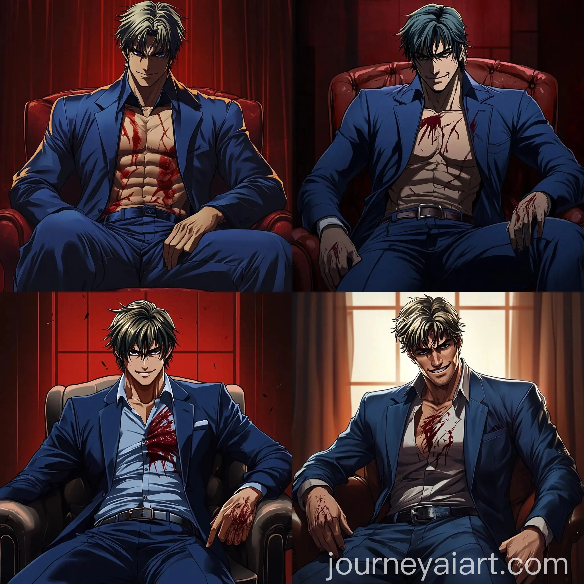 Sinister-Anime-Character-in-Blue-Suit-Sitting-in-Chair