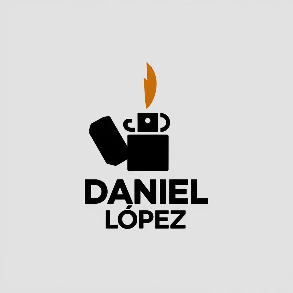 LOGO Design for Daniel Lpez Minimalist Lighter Symbol for the Others Industry