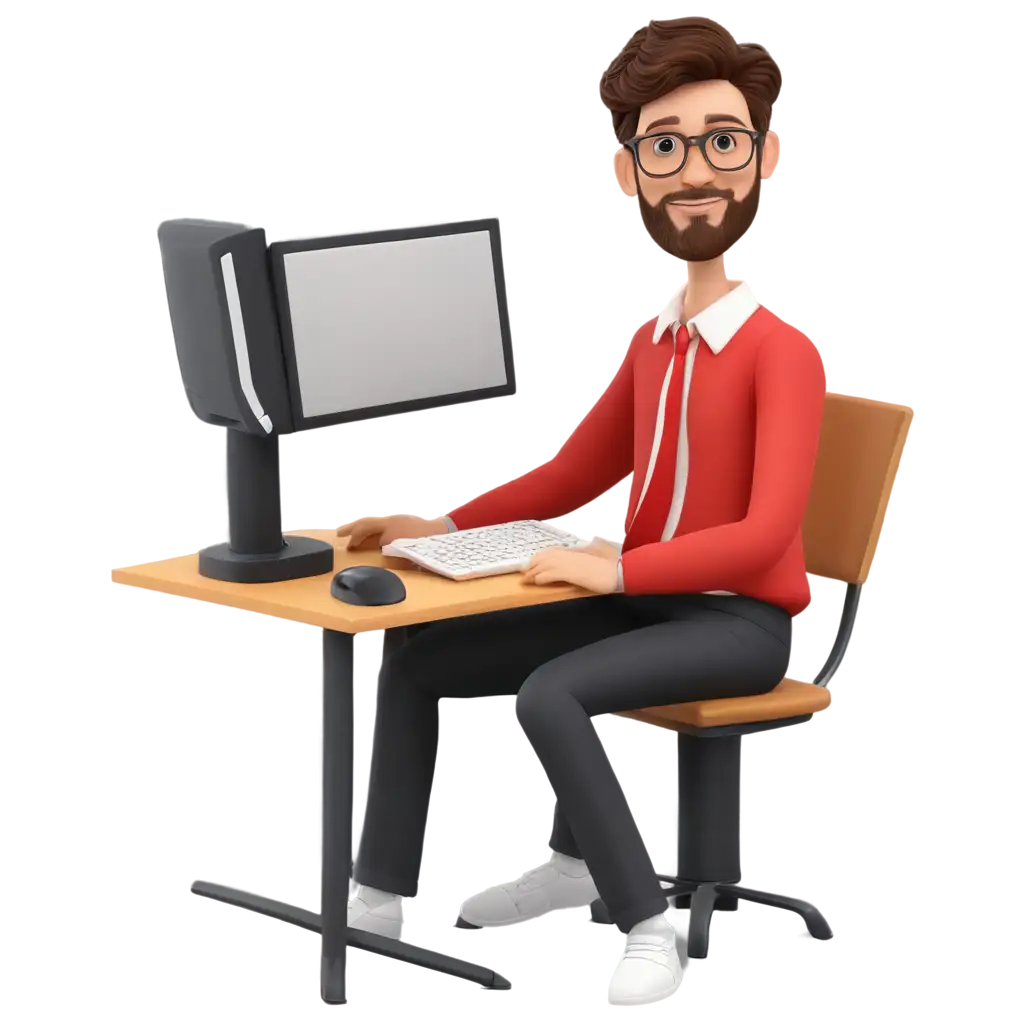 Computer-Teacher-Men-Clipart-PNG-Professional-Vector-Illustration-for-Educational-Materials