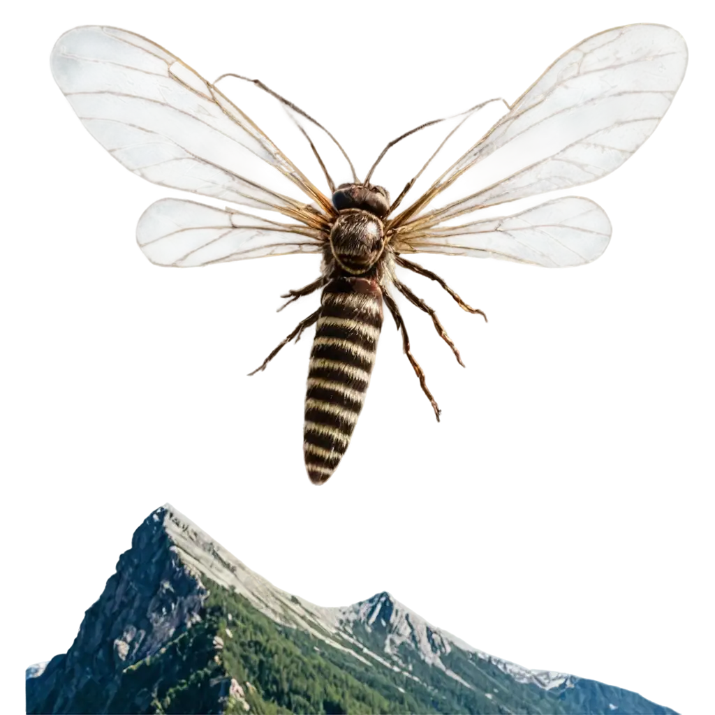 Waterfly-on-Mountain-PNG-Serene-Nature-Illustration-for-Digital-Art