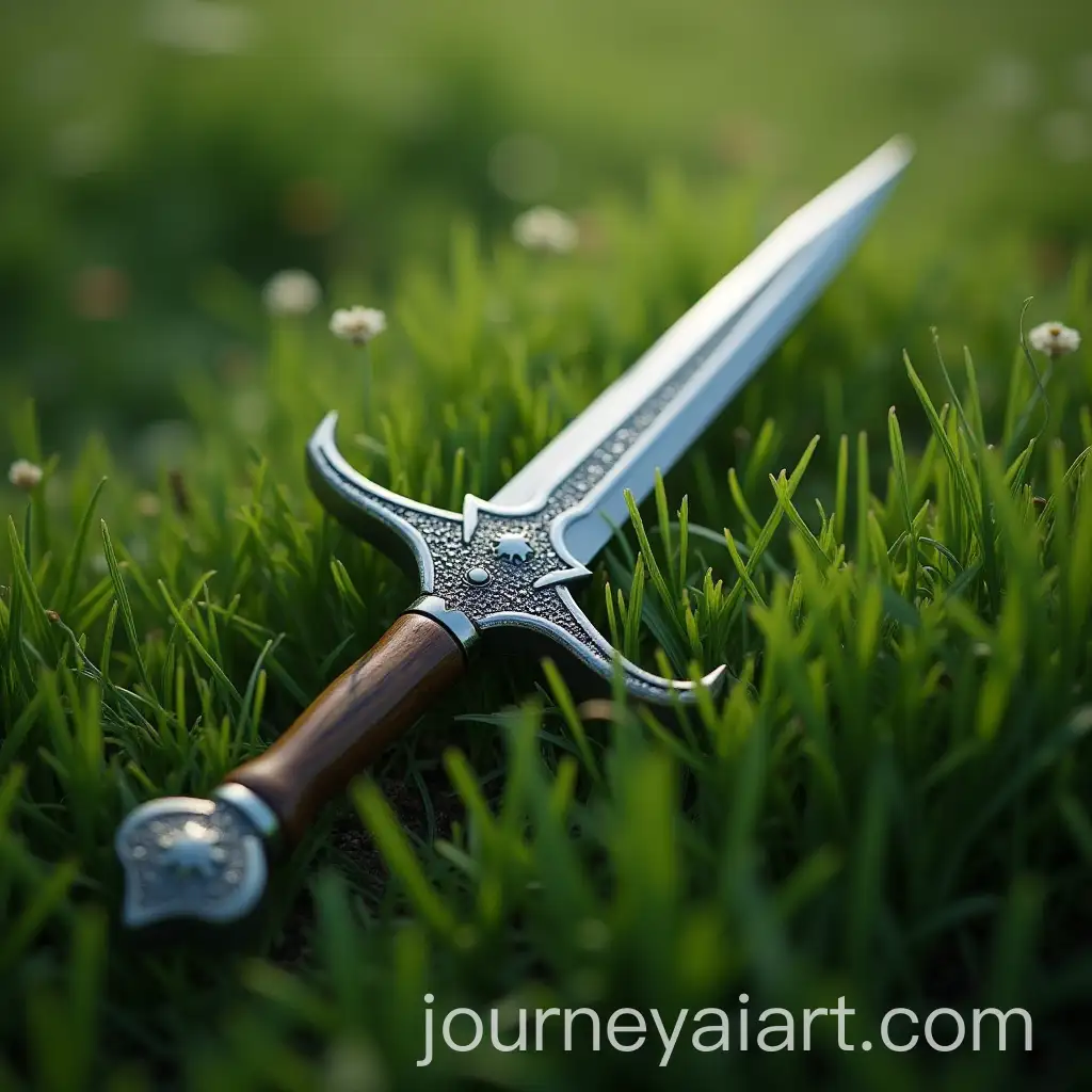 Intricate-Dagger-Resting-in-a-Tranquil-Meadow