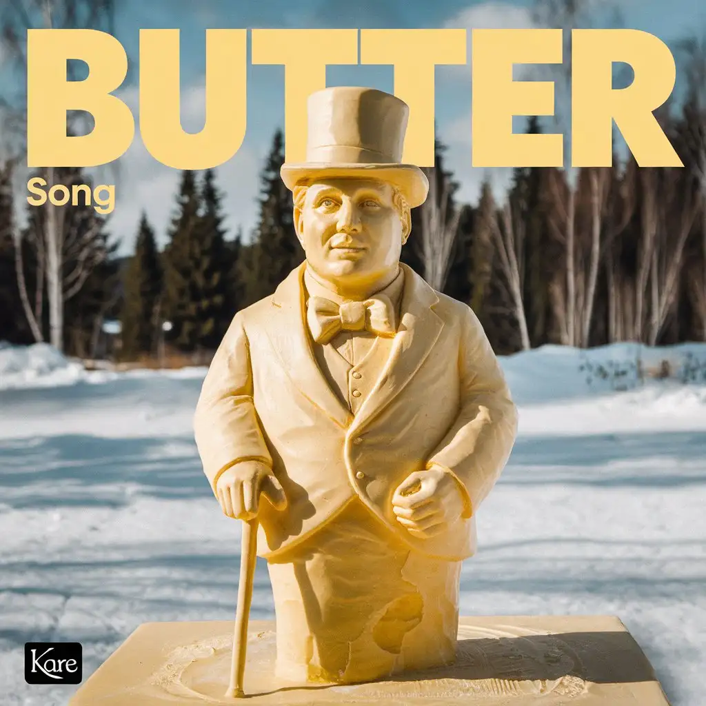 Song-Cover-Featuring-Butter-Shaped-Like-a-Human-with-KARE-Text