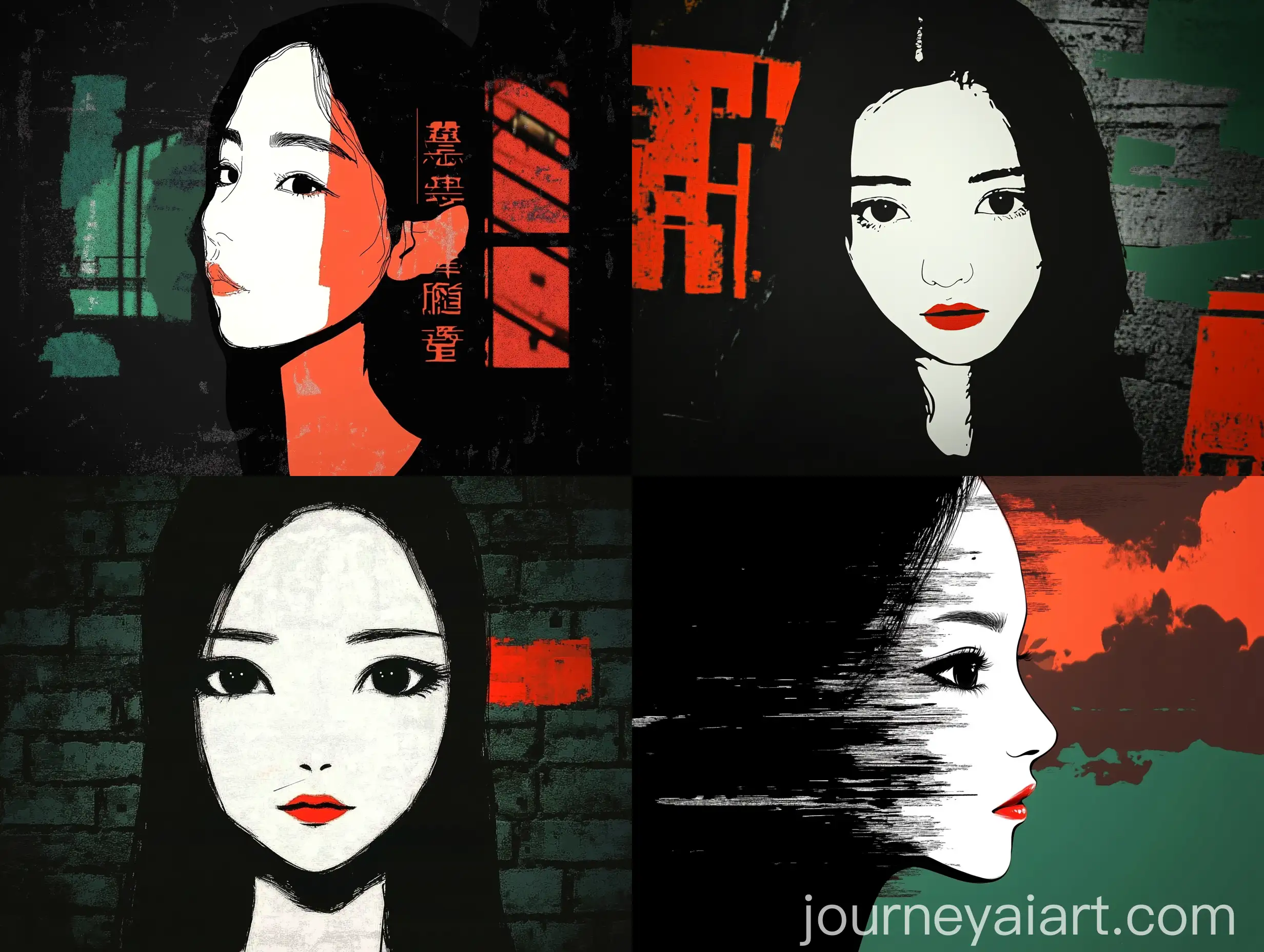 Surreal-Womans-Face-in-Abstract-Art-Style