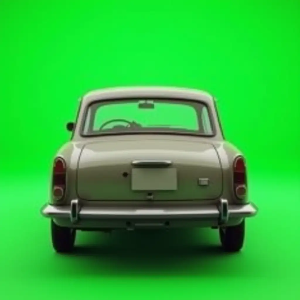 Vintage-Italian-Fiat-Car-with-Green-Screen-Background