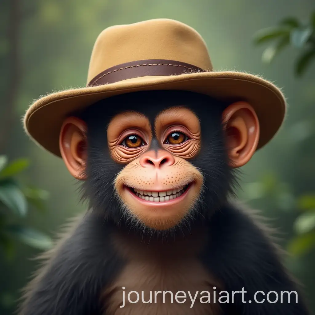 AI-Art-Prompt-ExpansionSmiling-Monkey-Wearing-a-Hat-in-Playful-Pose
