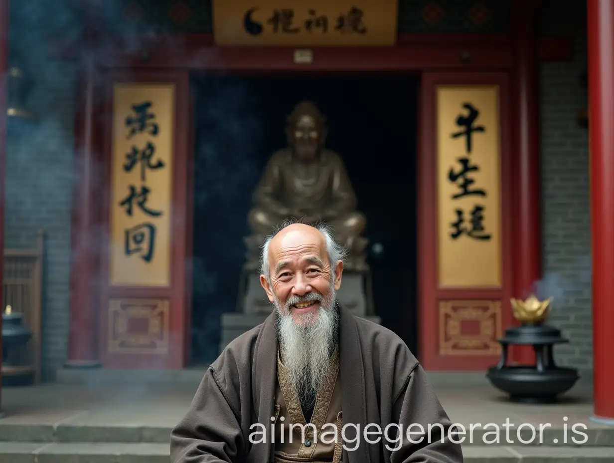 Calm-Taoist-Priest-Meditating-Before-a-Serene-Temple