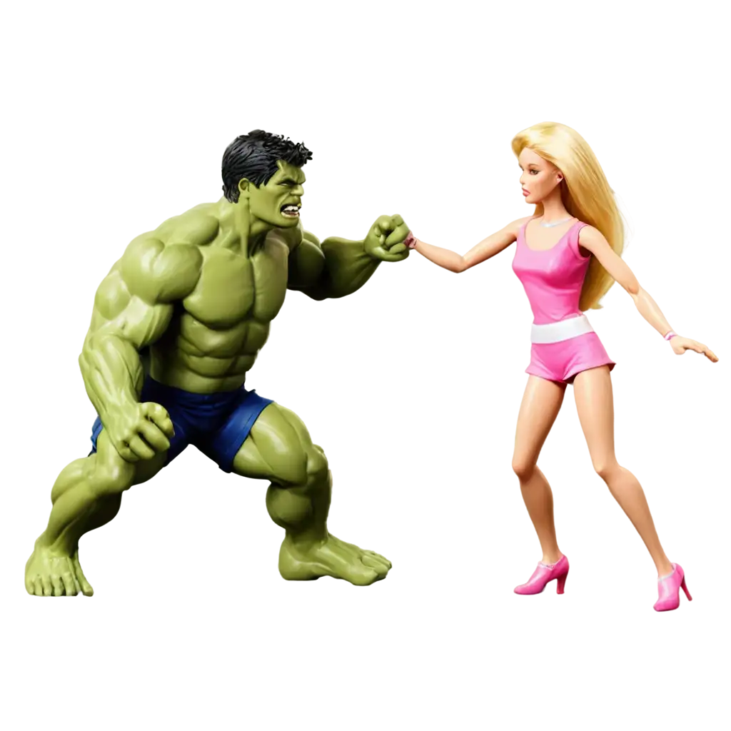 AI-Art-PNG-PromptIncredible-Hulk-vs-Barbie-and-Ken-PNG-Epic-Battle-in-a-HighQuality-Image-Format