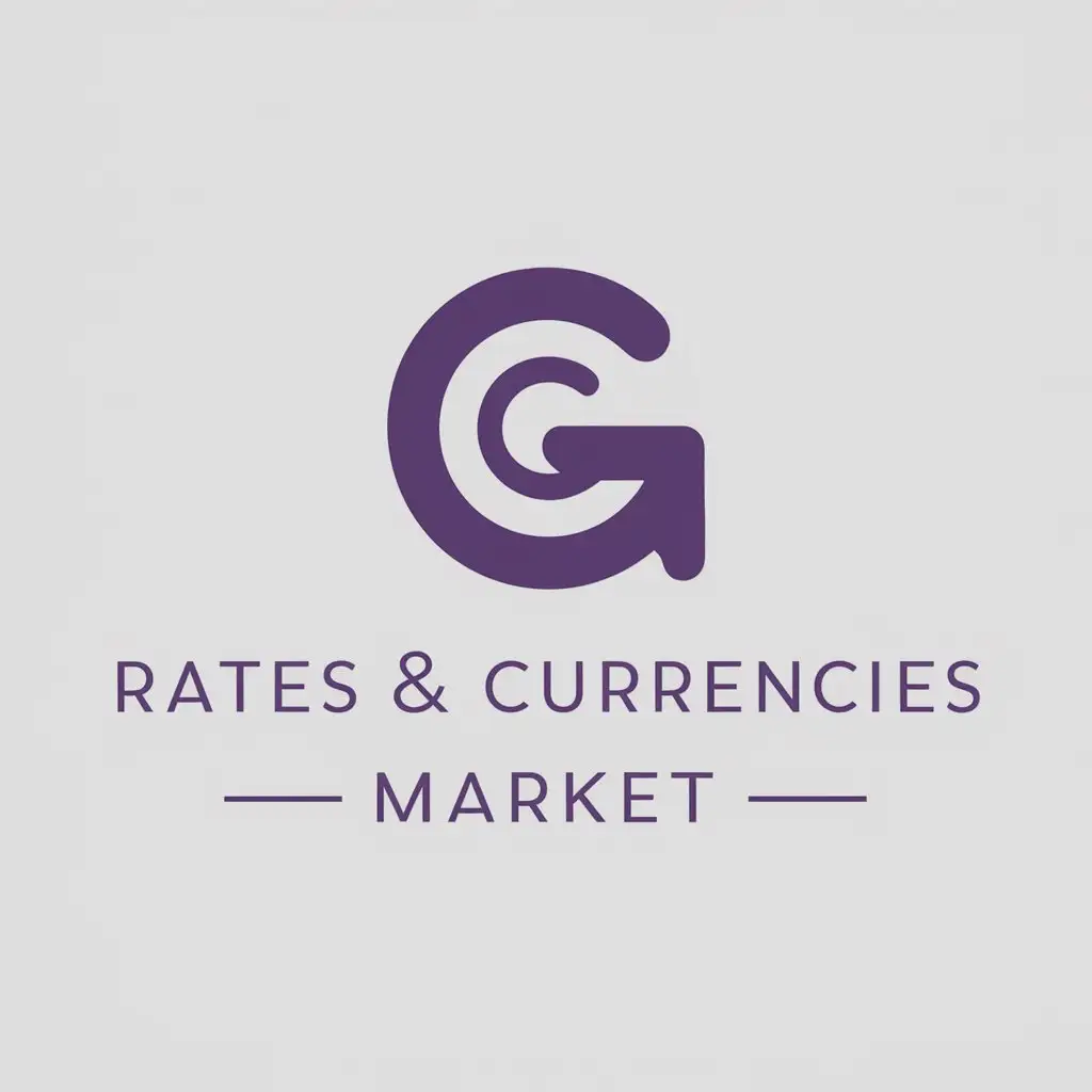 LOGO Design for Rates Currencies Market Purple Minimalism in Finance Industry