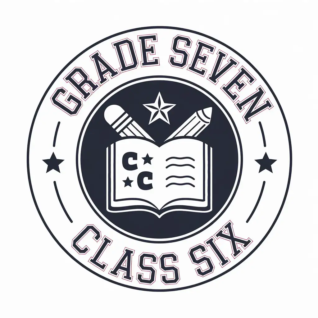 LOGO-Design-for-Grade-Seven-Class-Six-Educational-Emblem-with-Clear-Background