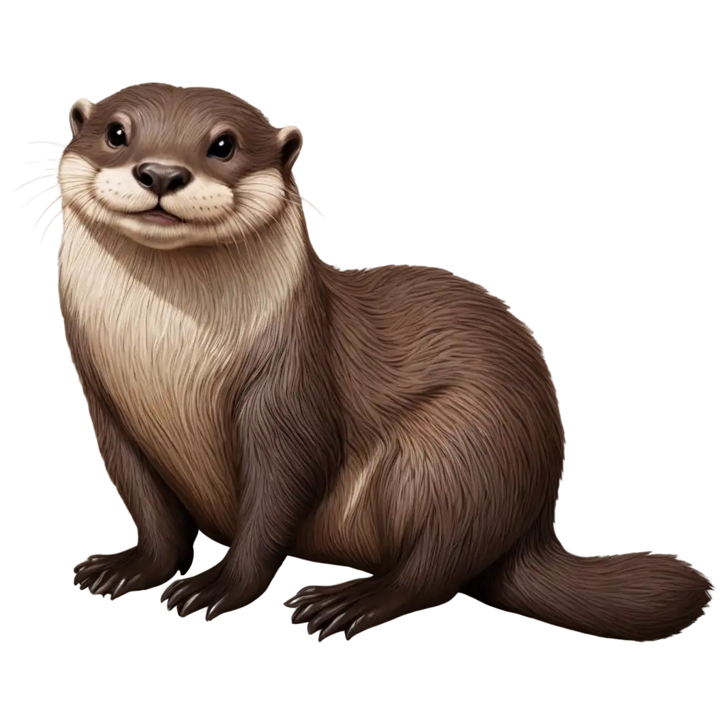 Cute-Otters-Cartoon-Character-PNG-Image-for-Fun-and-Playful-Designs