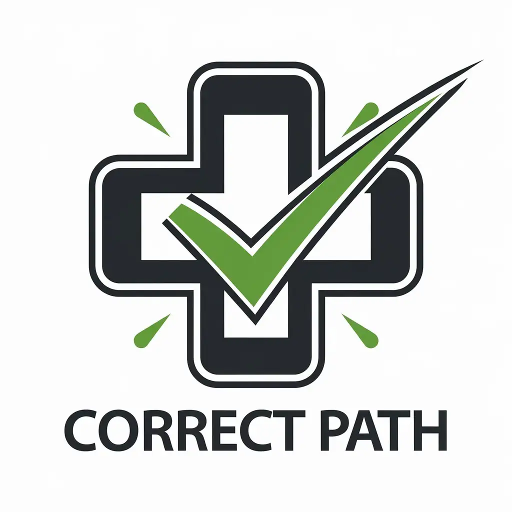 LOGO Design for Correct Path Medical Assistance with Clear Background and Modern Style