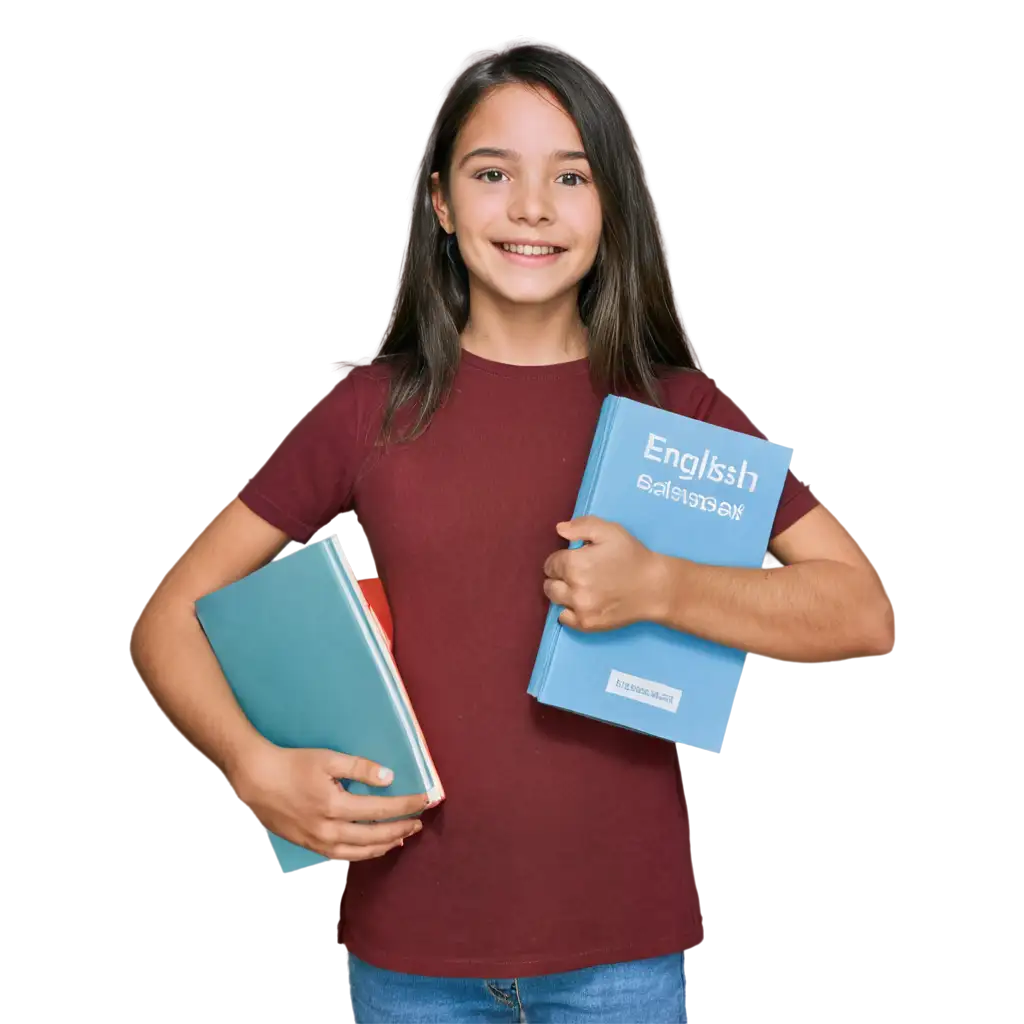 Young-Girl-Holding-English-Books-HighQuality-PNG-Image-for-Educational-Resources