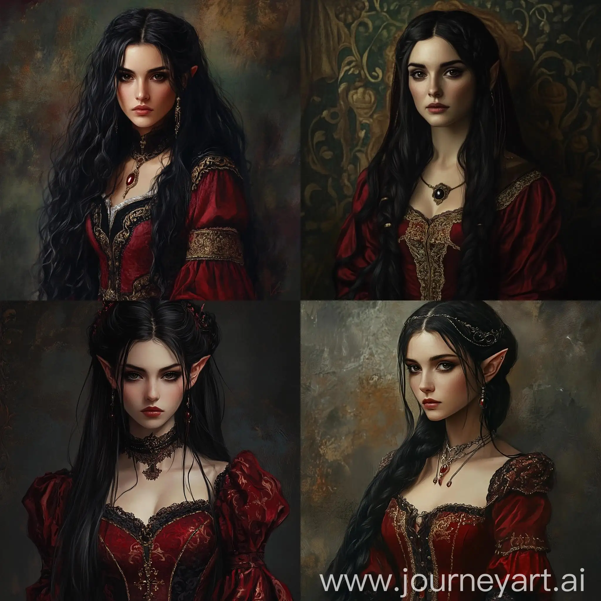 Elf-Empress-Portrait-in-Renaissance-Fantasy-Style