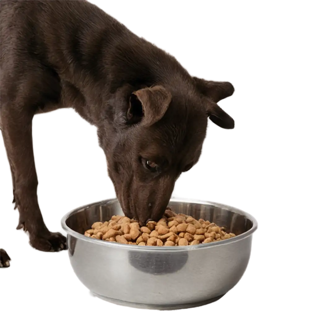 Delightful-Dog-Eating-from-Food-Bowl-HighQuality-PNG-Image