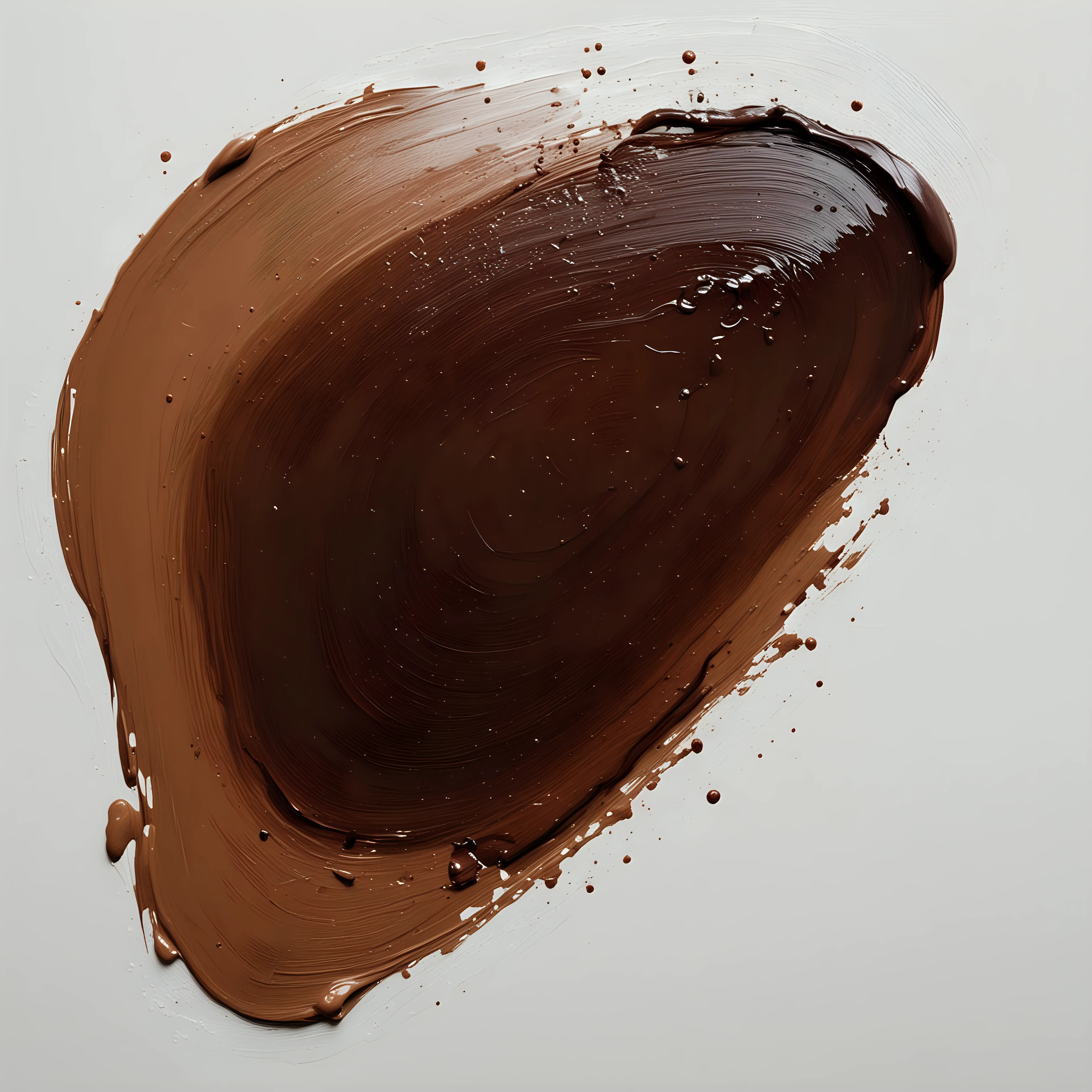 Thick-Dark-Brown-Oil-Paint-Spot-on-White-Canvas