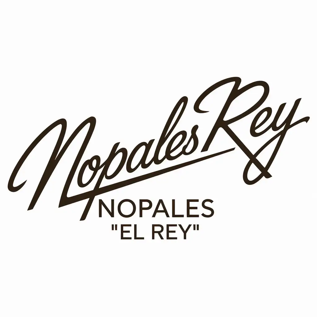 LOGO Design for Nopales El Rey Elegant Signature with Minimalist Style for Restaurant Industry