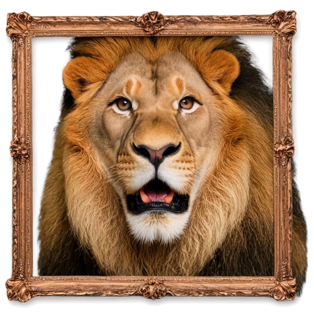 High-Definition-PNG-Image-of-a-Lion-for-Frame-Printing