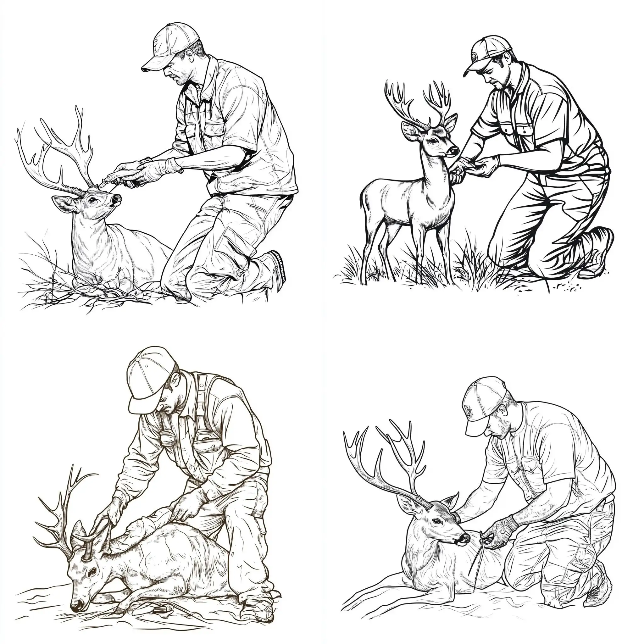 Hunter-Field-Dressing-Deer-Drawing