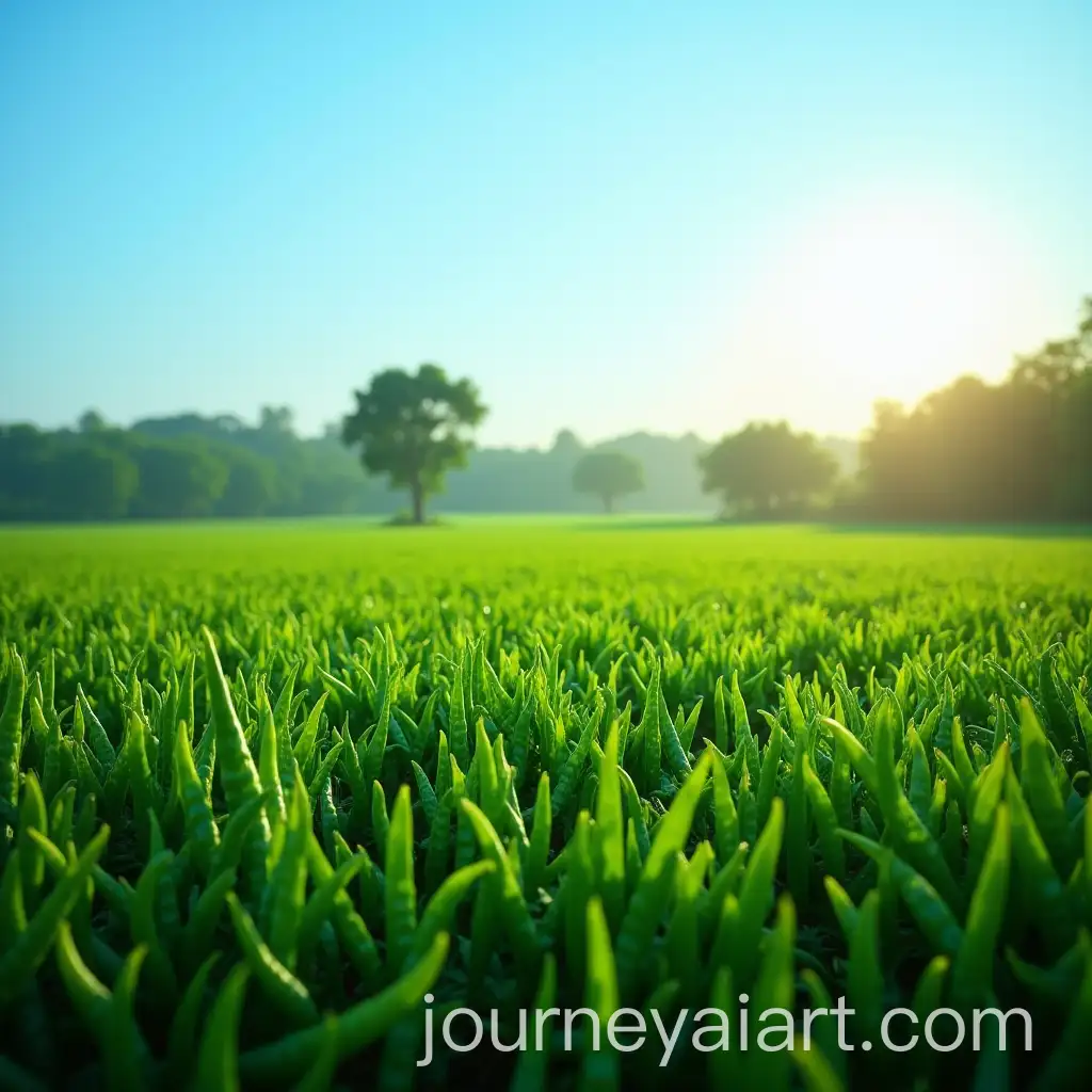 Lush-Green-Chilli-Field-Under-Clear-Blue-SkyAI-Image-Prompt-Expansion-with-Vibrant-Plants-and-Distant-Horizon