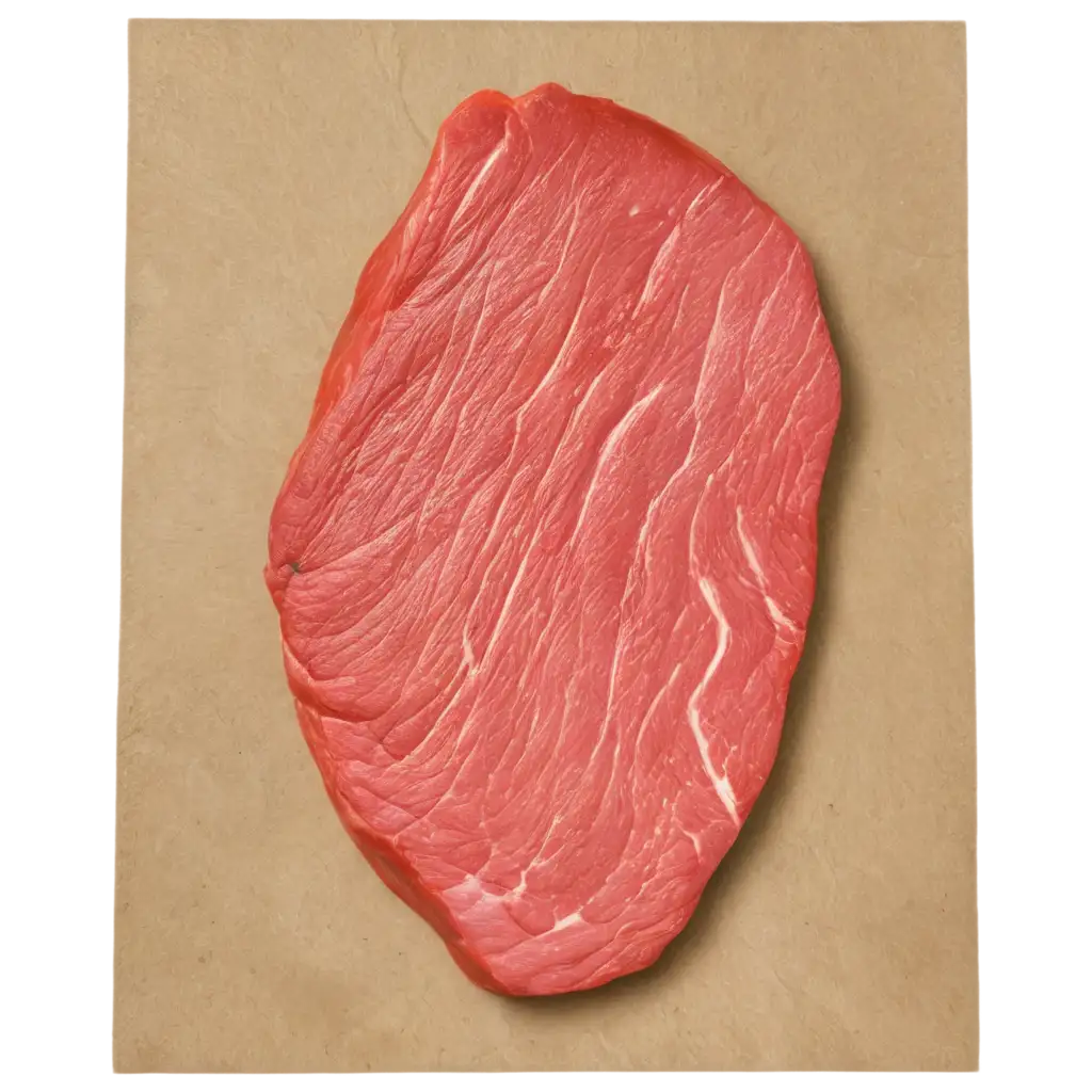 HighQuality-PNG-Image-of-a-Raw-Beef-Steak-on-Cooking-Paper