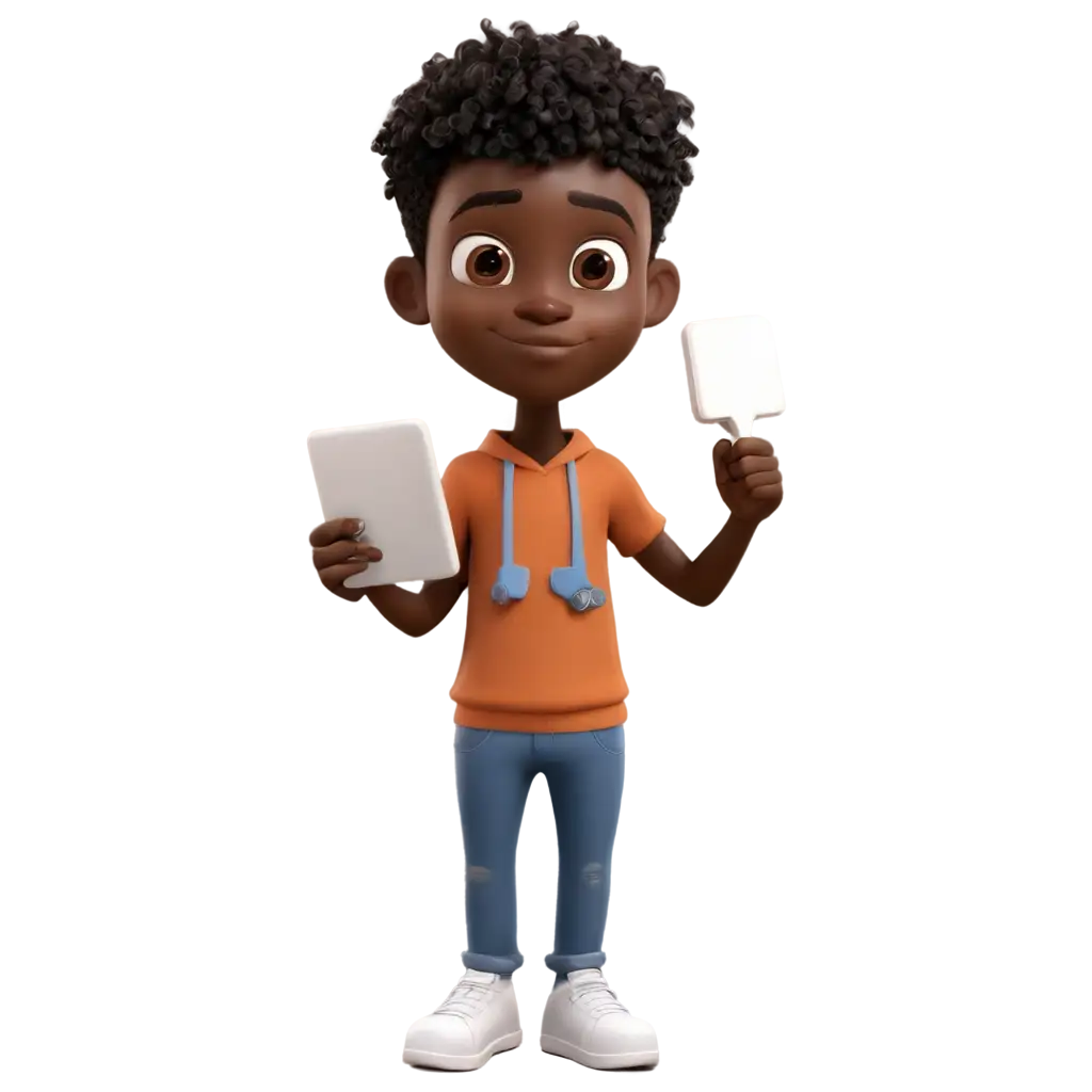 DarkSkinned-Boy-Sending-a-Message-Engaging-PNG-Image-for-Clear-and-Crisp-Visuals