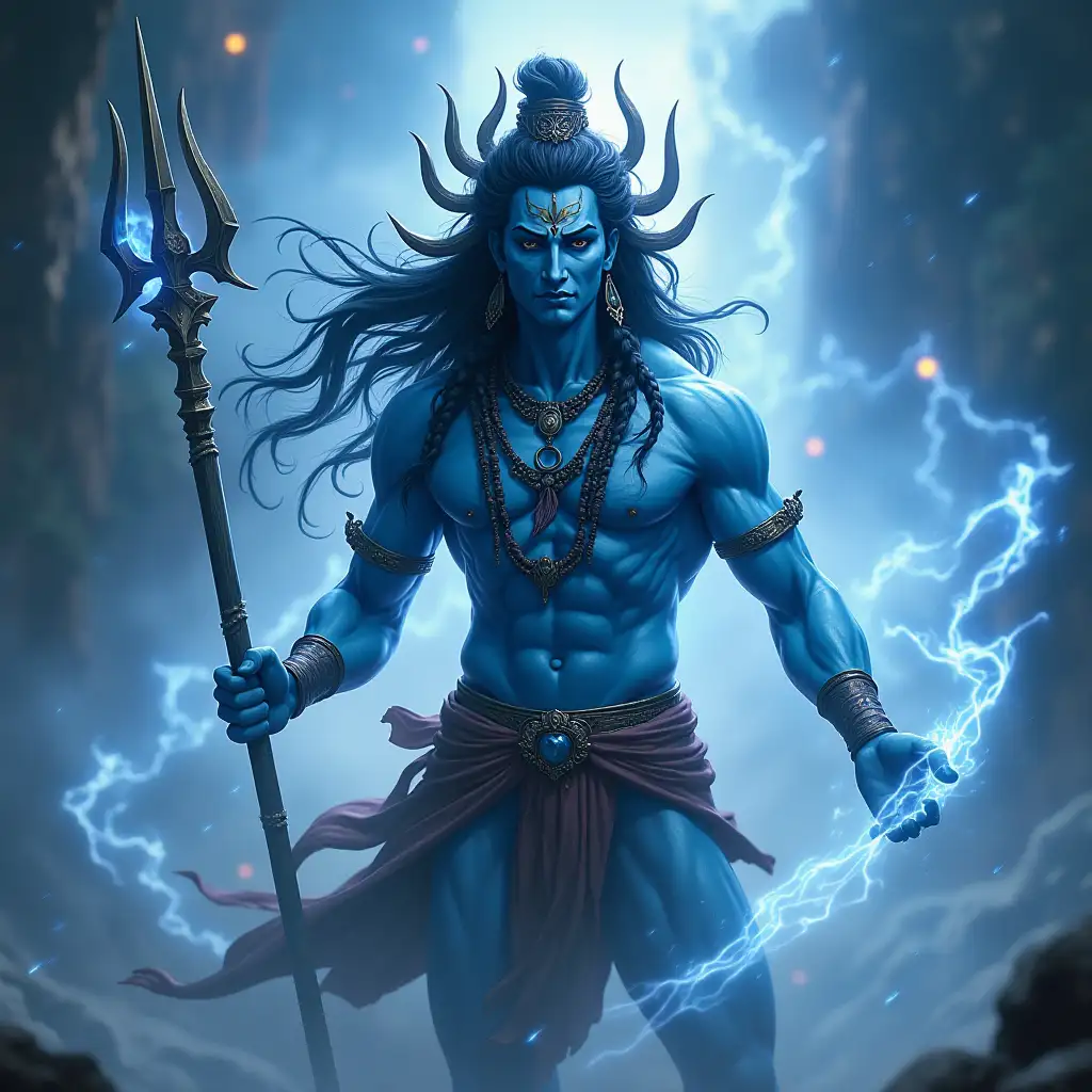 A very clear ultra dynamic image of shiva