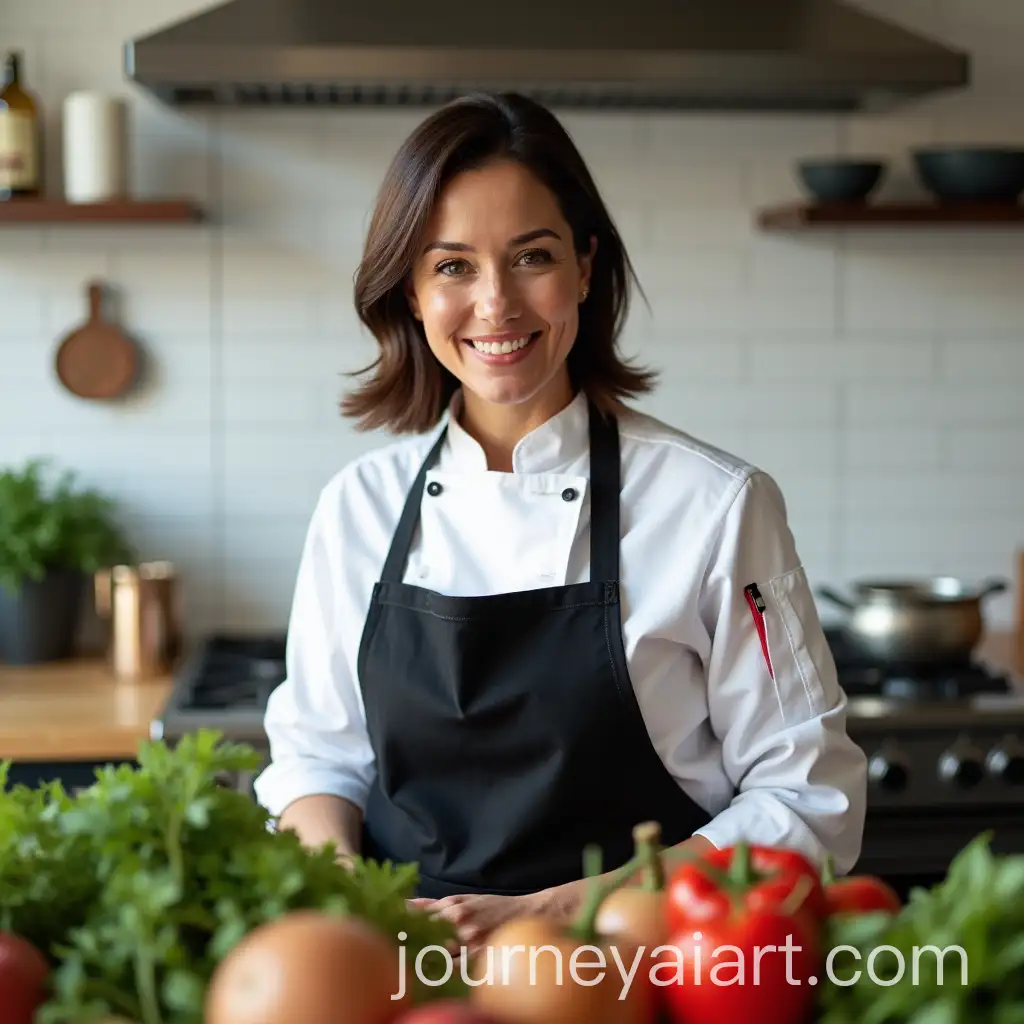 Confident-Female-Chef-in-Modern-Kitchen