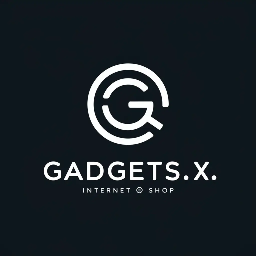 a vector logo design,with the text "gadgets.x", main symbol:invent an unusual stylish sign,Minimalistic,be used in internet shop industry,clear background