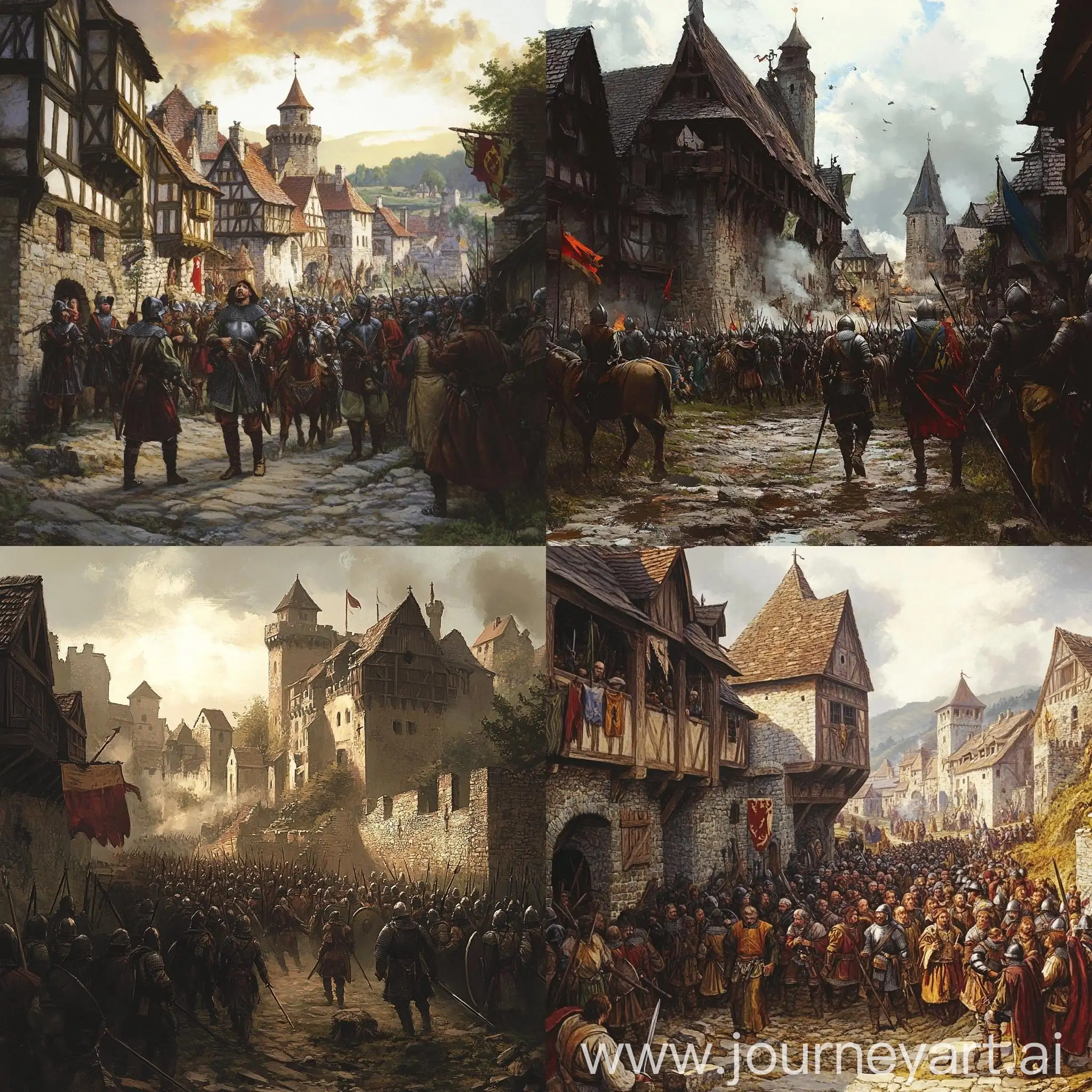 Medieval-Village-Kings-Army-Roundup-of-Villagers