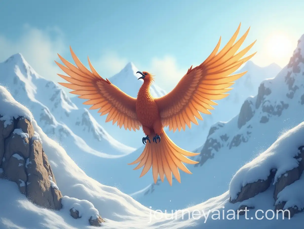 Phoenix-Flying-Over-Snowy-Alps