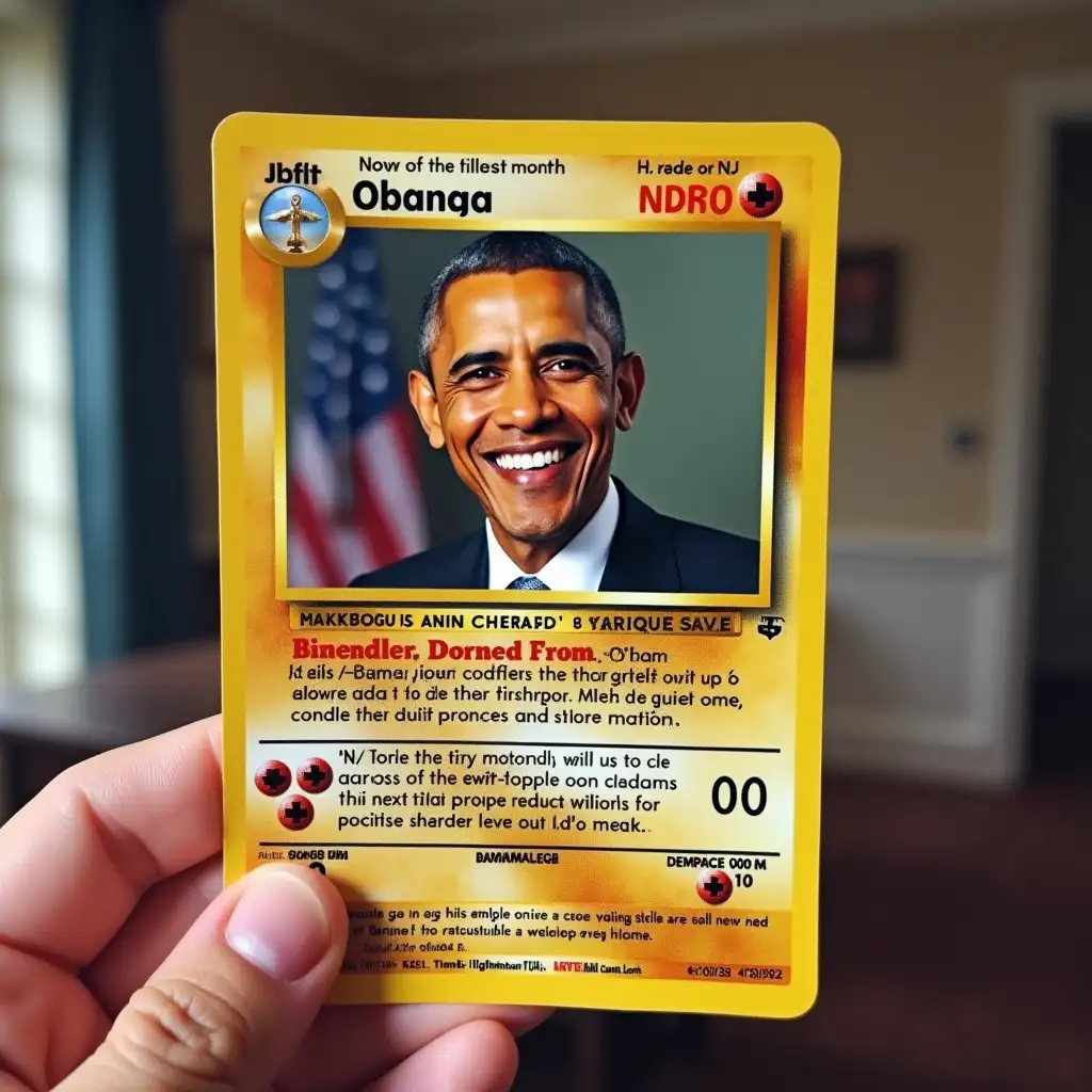 Obama pokemon card