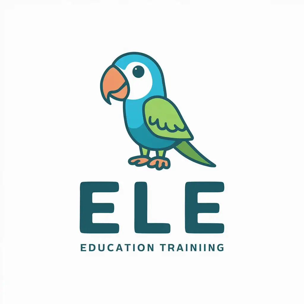 LOGO-Design-for-ELE-Parrot-Cartoon-in-Education-Training-Industry