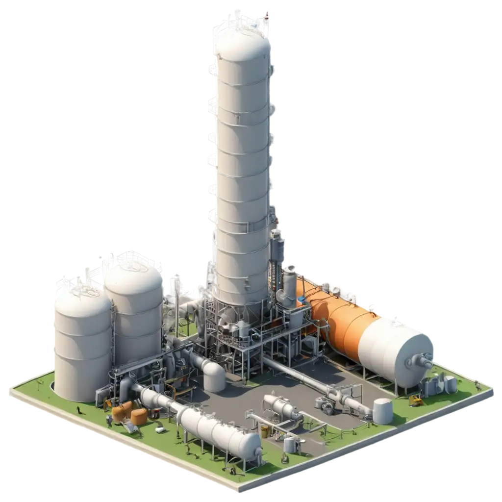 Isometric-Gas-Plant-PNG-A-HighQuality-Visual-Asset-for-Diverse-Applications