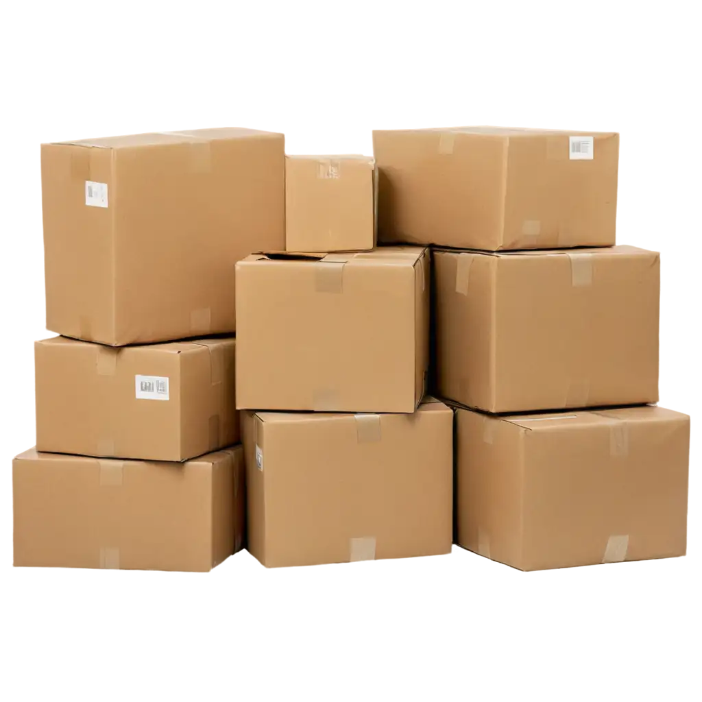 A-Pile-of-Parcels-PNG-Perfect-for-ECommerce-Logistics-and-Digital-Design