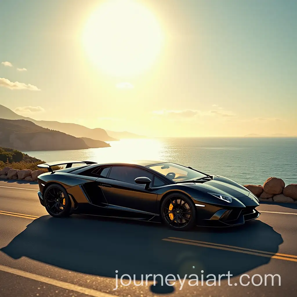 Vision-of-Success-Driving-a-Black-Lamborghini-Aventador-SVJ-Along-a-Coastal-Road
