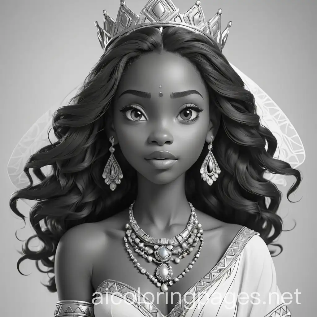 Beautiful-African-Princess-Coloring-Page-for-Kids