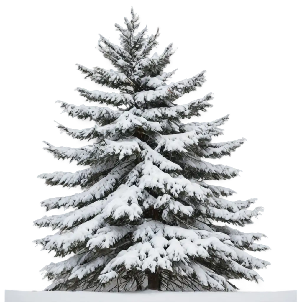 Stunning-PNG-of-a-Wide-Pine-Tree-Covered-in-Snow-Perfect-for-Seasonal-Themes