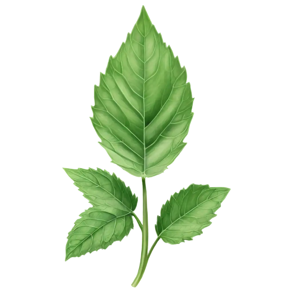 Hyper realistic mint leaf