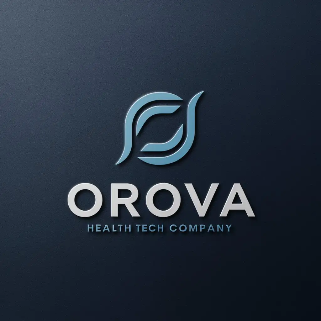 LOGO Design For Orova Professional Vector Logo in Blue White for Health Tech Company