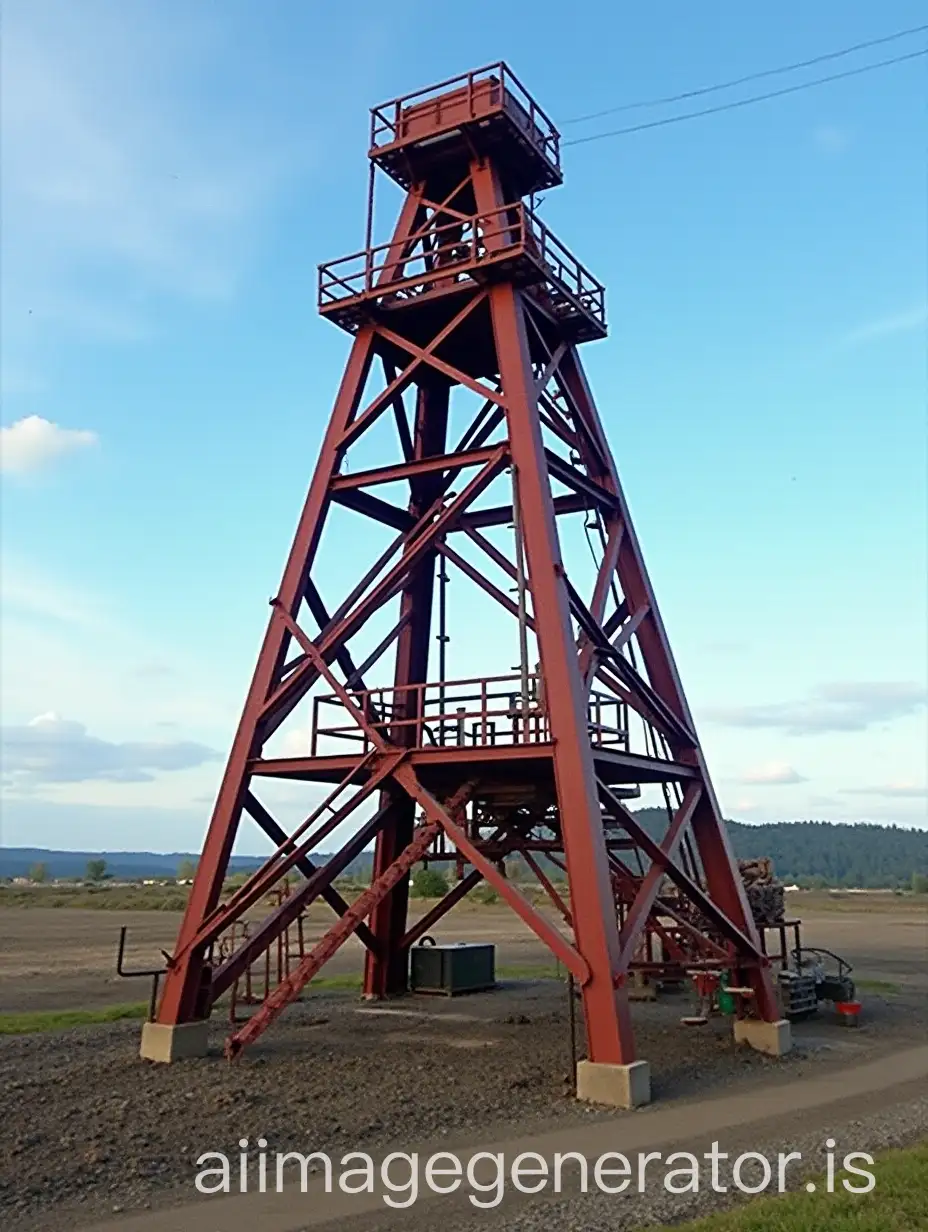 Shaft-Headframe-of-a-Mine-Industrial-Structure-and-Mining-Equipment