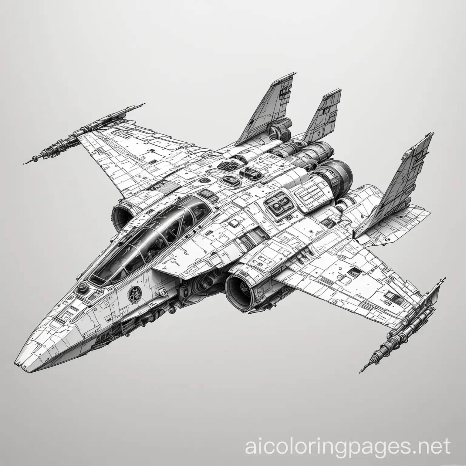 Star-Wars-Fighter-Plane-Coloring-Page