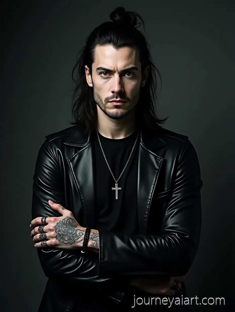 Moody-RockInspired-Man-with-Leather-Jacket-and-Tattoos