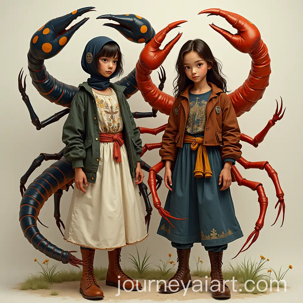 Girls-Observing-Scolopendras