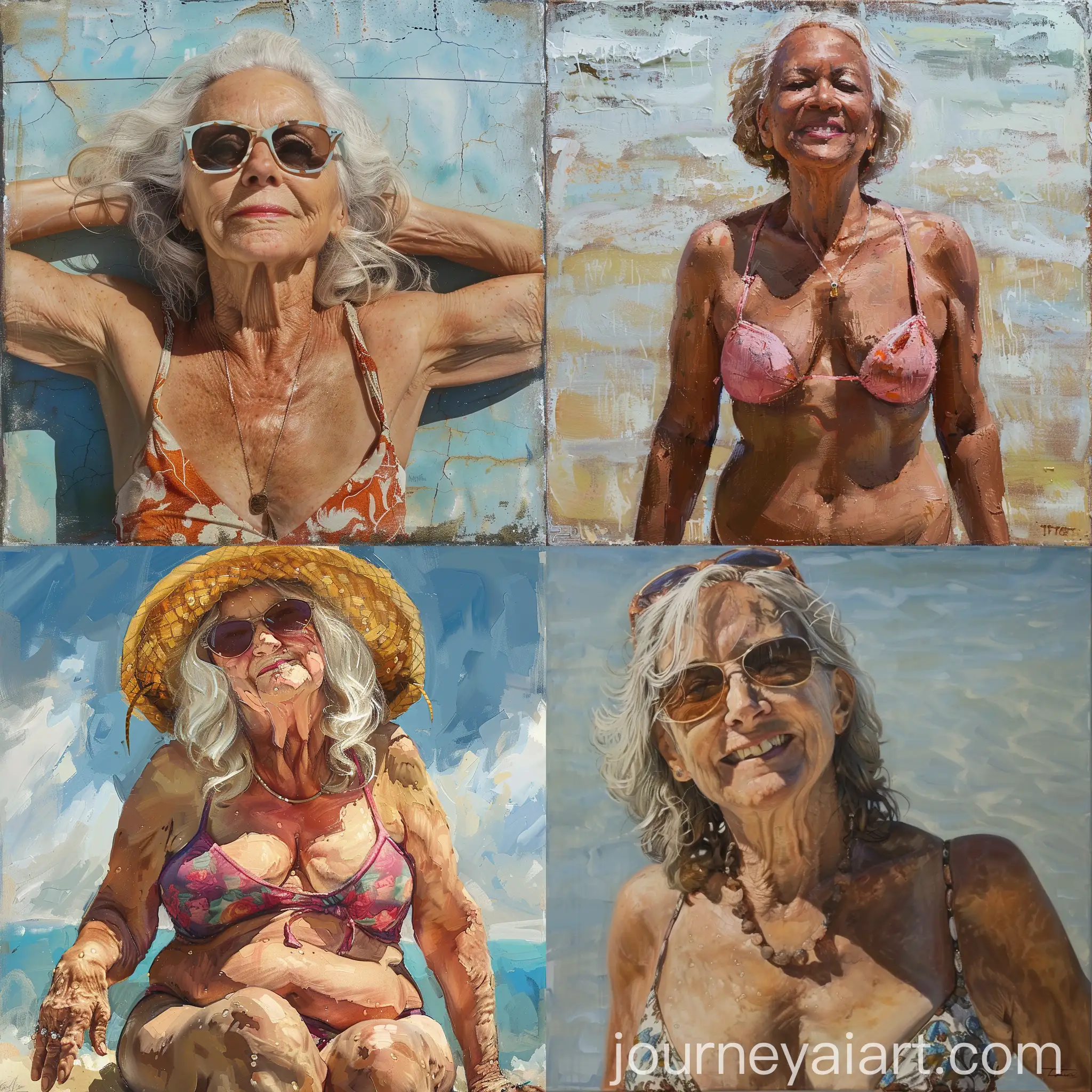 Mature-Woman-in-Bikini-at-the-Beach