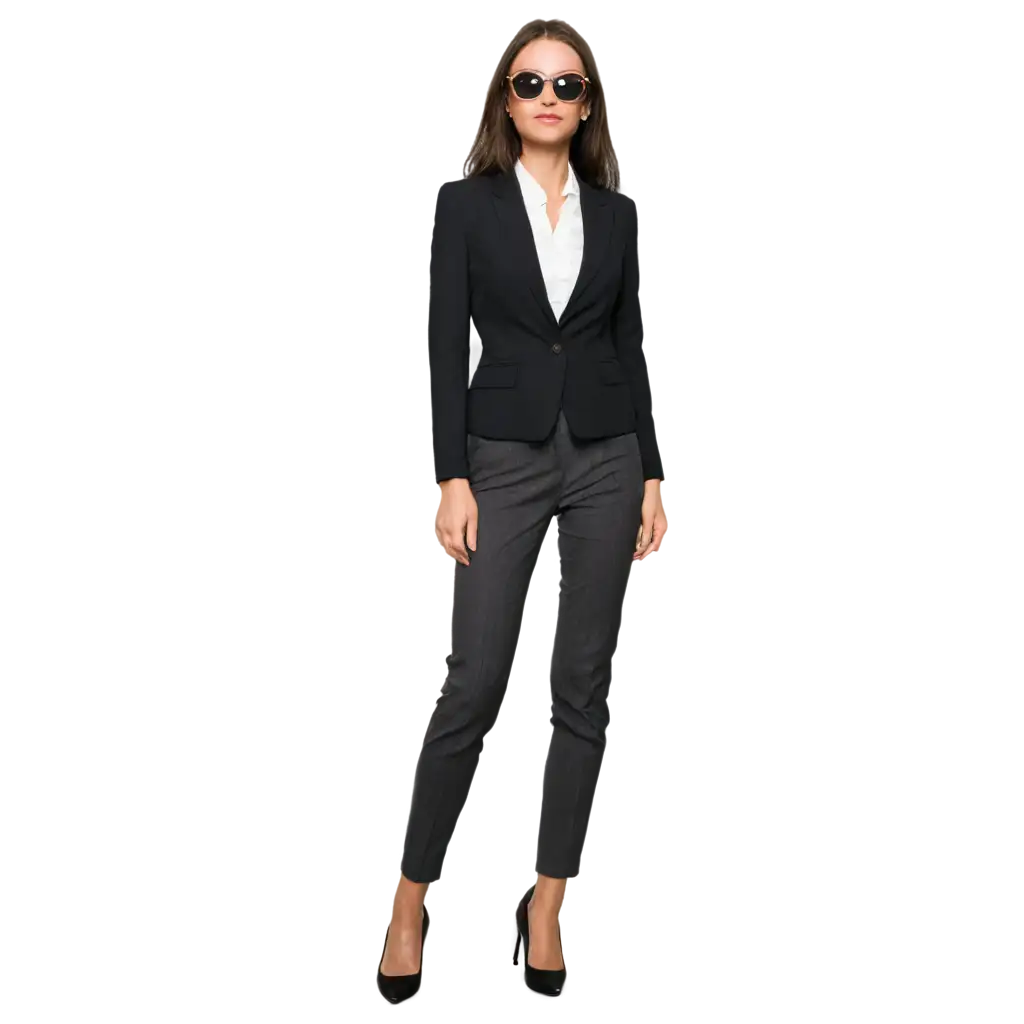 Businesswoman girl in sunglasses