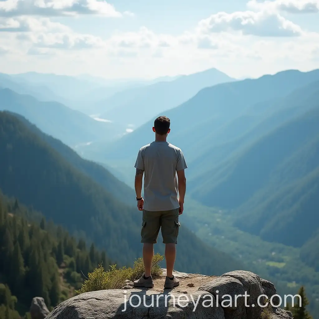 Achievement-and-Tranquility-on-Mountain-Peak