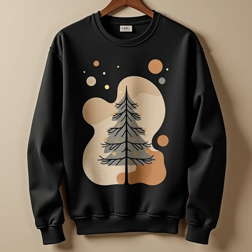 Minimalist-JapaneseScandinavian-Sweatshirt-Design-with-Christmas-Tree