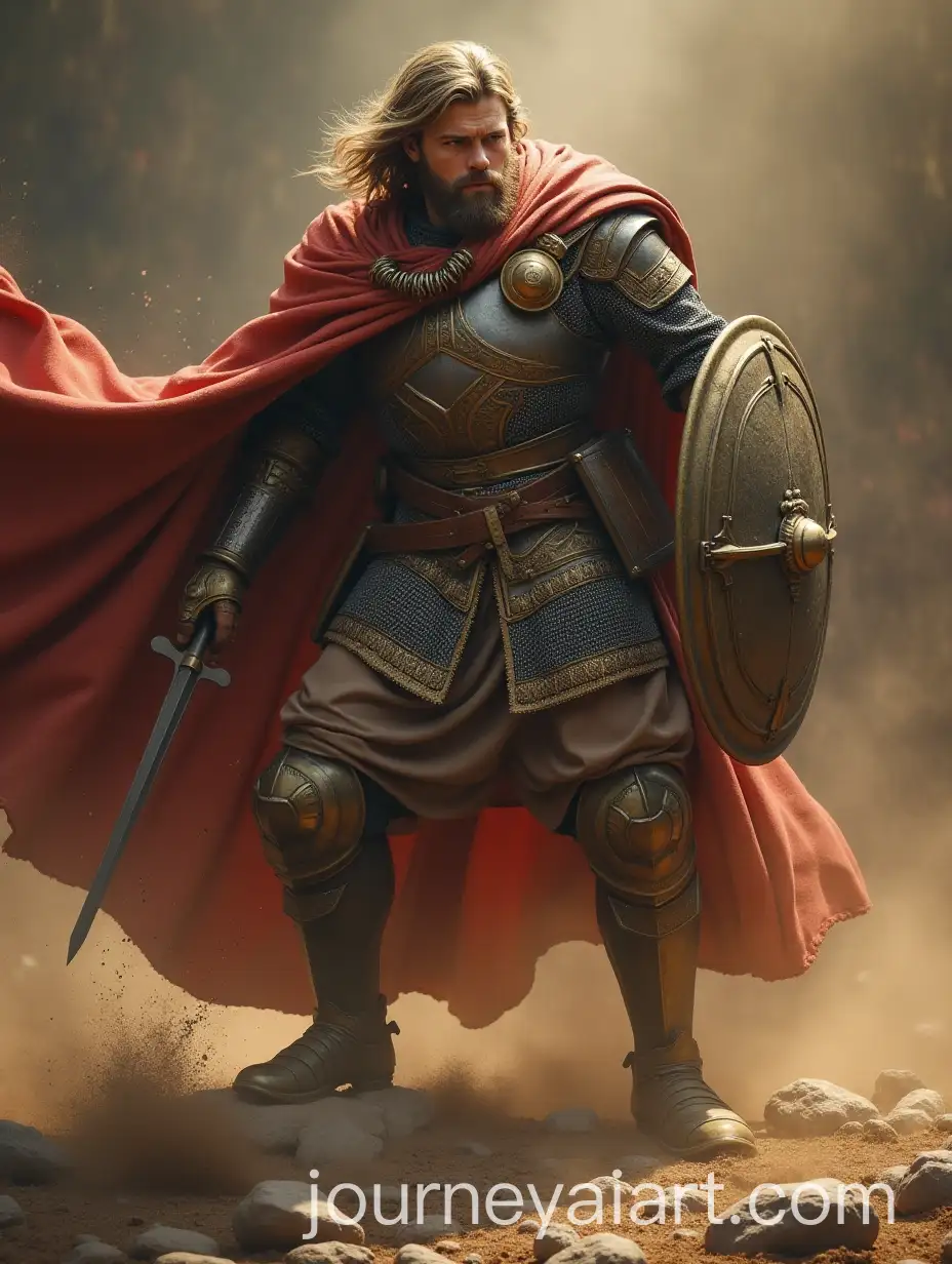 David-Toppling-Goliath-with-a-Stone-in-Epic-Baroque-Style